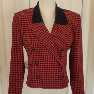 Scarlett Vintage Houndstooth Cropped Jacket